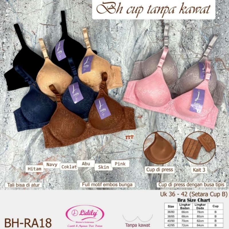 Bra Lydyly Busa RSB A18 | BH Wanita Lidily Big Cup Tanpa Kawat