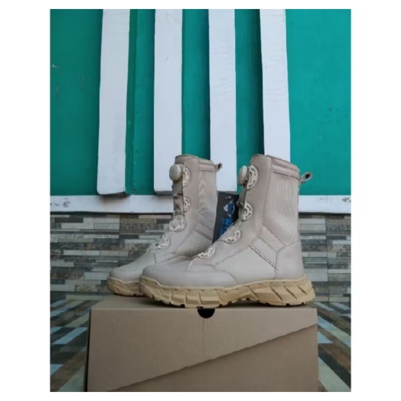 SEPATU PDL PNS KEMHAN CREAM TALI PUTAR SEPATU KEMHAN