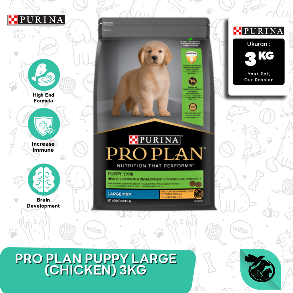 Pro Plan Large Puppy Makanan Anjing ProPlan Dog Food 3 Kg
