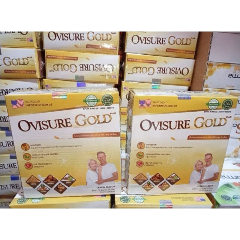 

PAKET 2 BOX Susu Ovisure Gold Plus Asli 100% Original Susu Sereal OVISURE Kesehatan Tulang Sendi Gigi