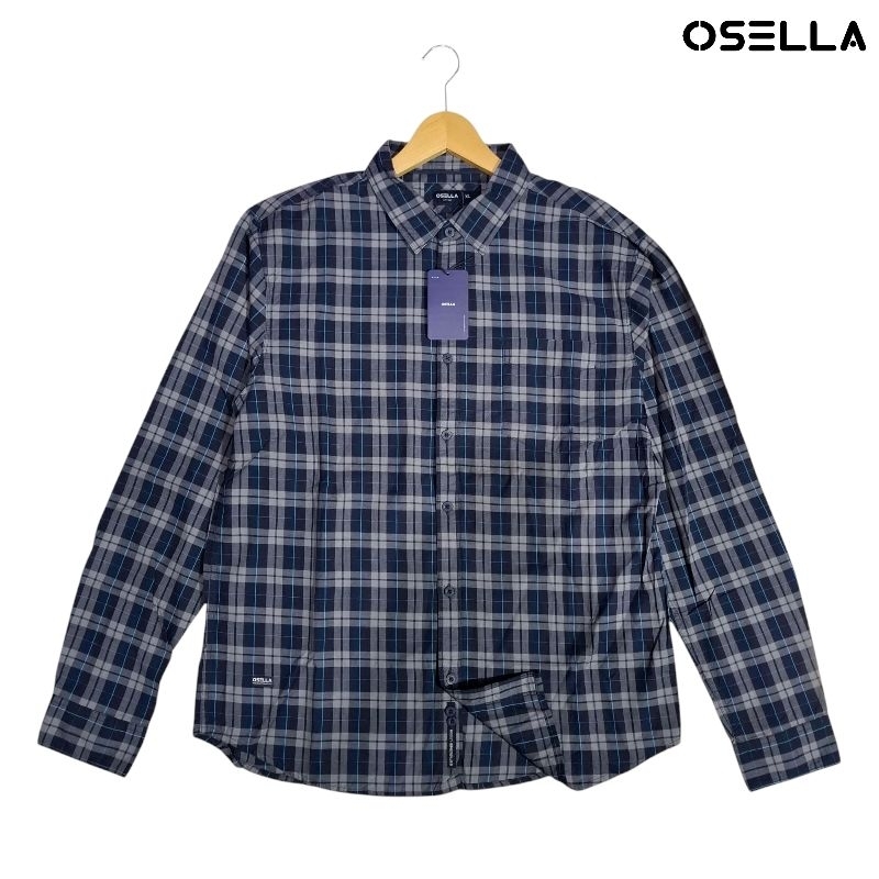 OSELLA Kemeja Kasual Pria Lengan Panjang