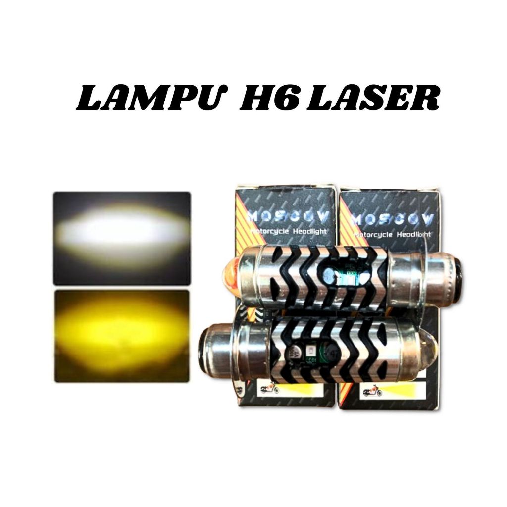 LAMPU DEPAN LED MOTOR 2 WARNA LED SOKET H6 SENJA BIRU MOTOR UNIVERSAL