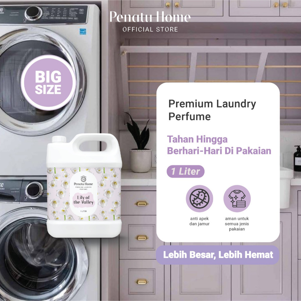 Parfum Laundry Premium Pewangi Laundry - Lily Of The Valley Jirigen 1L