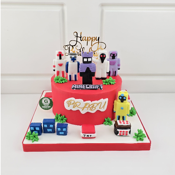 

CAKE ULANG TAHUN MINECRAFT UK 20CM / CAKE ULANG TAHUN