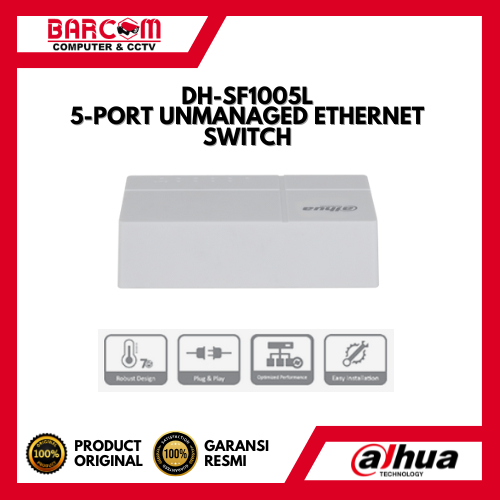 Dahua Switch Hub SF1005L 5 Port Unmanaged Ethernet Switch Hub - Original Dahua