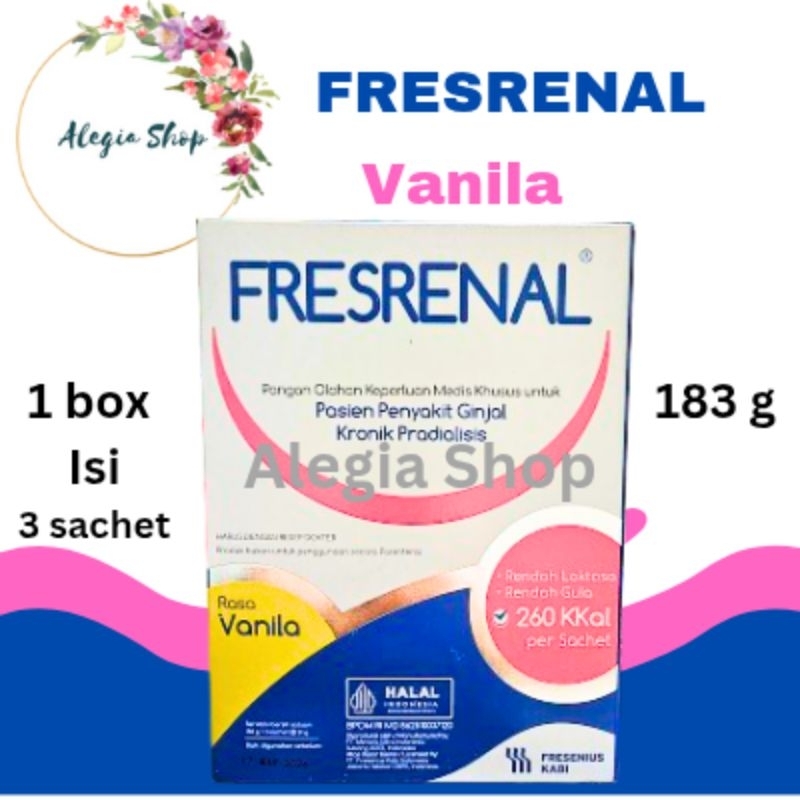 

Fresrenal Susu Pradialisis 1 Box Isi 3 Sachet 183g
