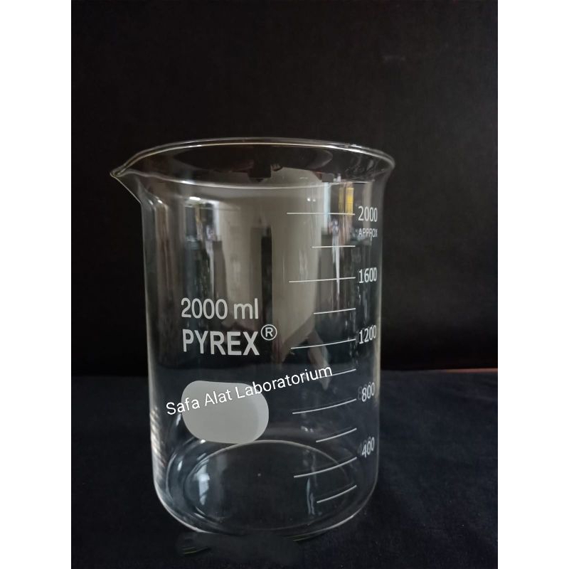 Beaker Glass 2000ml Gelas Takar Gelas Kimia Gelas Piala Pyrex