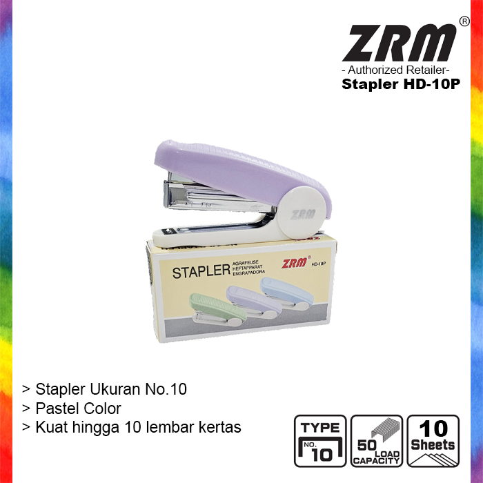 

ZRM HD-10P Stapler Pastel No.10