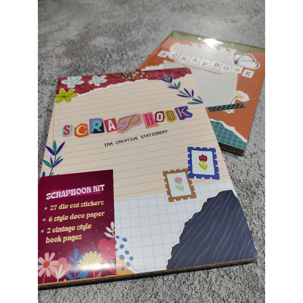 

buku scrap aestetic, scrapbook A5 estetik, scrapbook kit