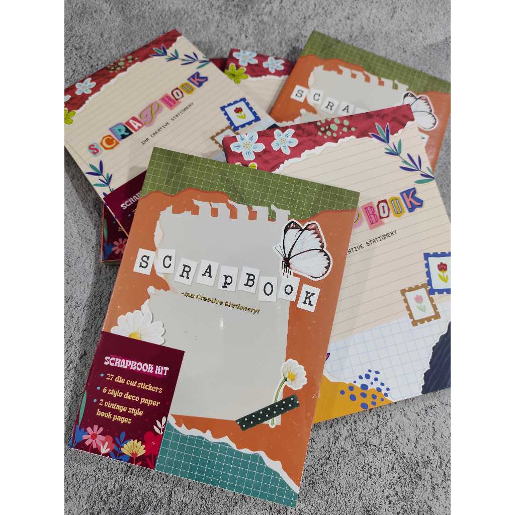 

scrapbook vintage, scrapbook A5 estetik, scrapbook kreatif