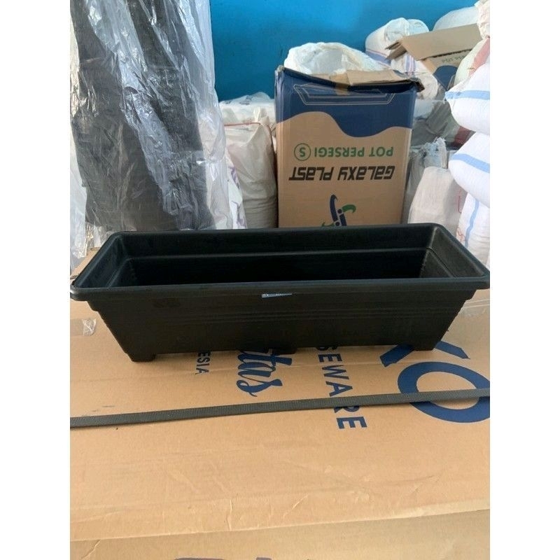 Pot Persegi PANJANG S hitam 50 cm 60cm / pot panjang /pot bunga