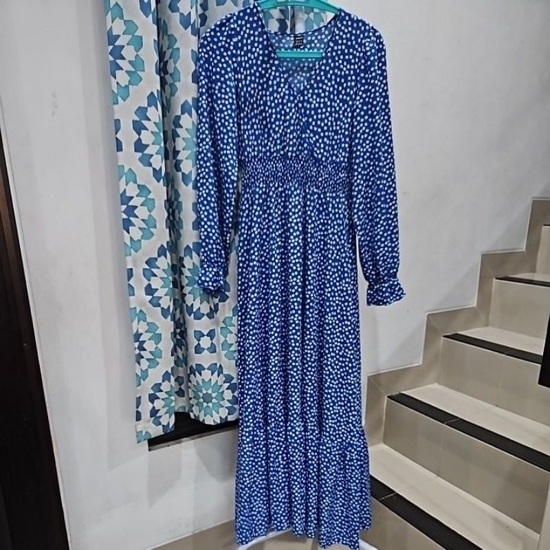 Preloved Maxi Dress Blue Shein Super Like New