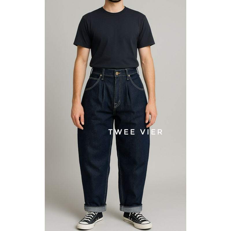 Barrel Pants Raw Jeans | Celana Denim Baggy Skaters Oversize Model Balon Balloon Tebal 13oz | Y2K JN