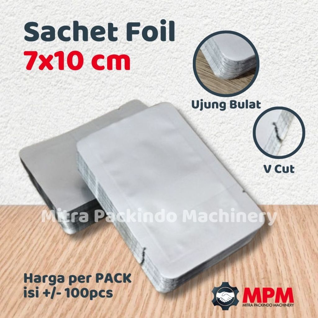 Saset Foil 7x10 cm Full Aluminium Tebal Kuat / Kemasan Serbuk Minuman