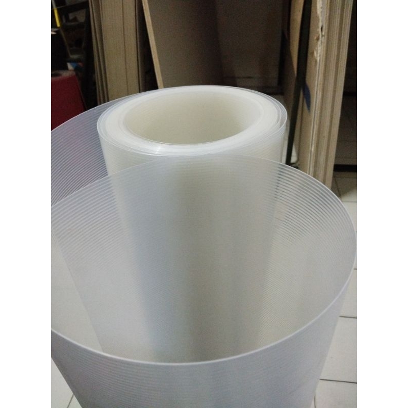 Fiber Pagar 120cm Motif Salur Lurus Putih Tebal