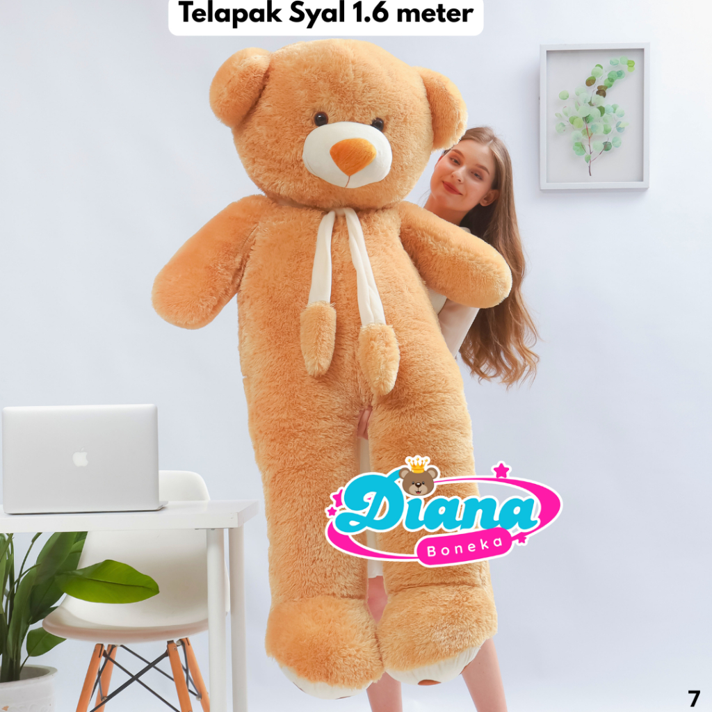 Boneka jumbo syal teddy bear 1.5 meter premium boneka lucu lembut buat cewek