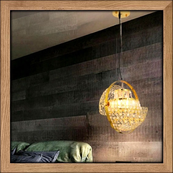 Lampu hias susun gantung tunggal gold ornamen full kaca kristal Helmet minimalis elegan modern light