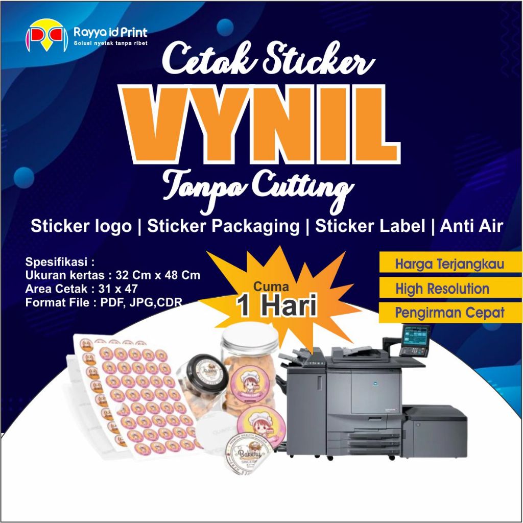 

CETAK STICKER VYNIL A3+ MURAH | PRINT A3+ MURAH JAKARTA