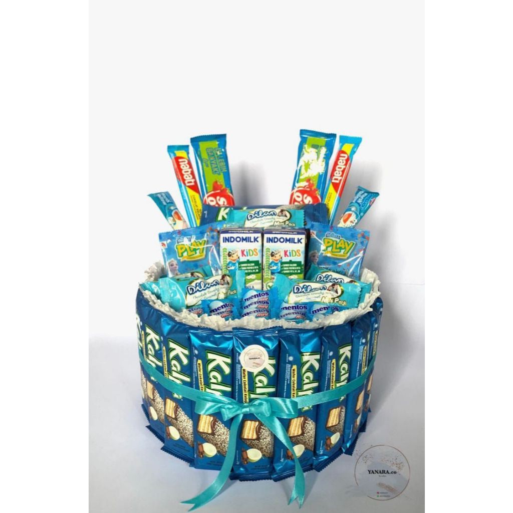 

Snack Tower - Snack Tart - Cake Snack Ultah - Snack Cake - Bucket Snack Birthday (Biru 4)
