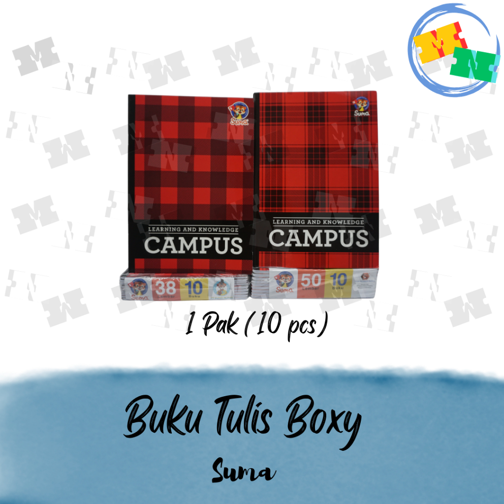 

Buku Tulis Campus Boxy Suma 1 Pak Isi 10 Buku