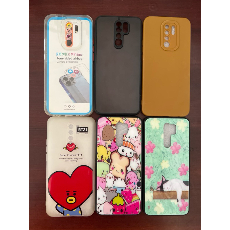 REDMI 9/9PRIME CASE POLOS BENING CLEAR POLOS WARNA HITAM BLACK COKLAT BROWN MOTIF KARAKTER CEWEK COW