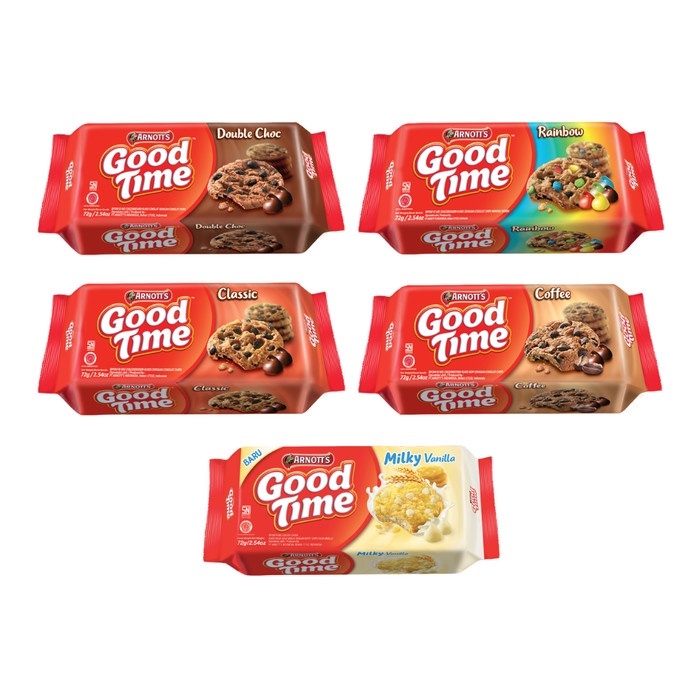

GOOD TIME BISKUIT ALL VARIAN 72gr (DOUBLE CHOCO, RAINBOW, COFFEE, CLASSIC)