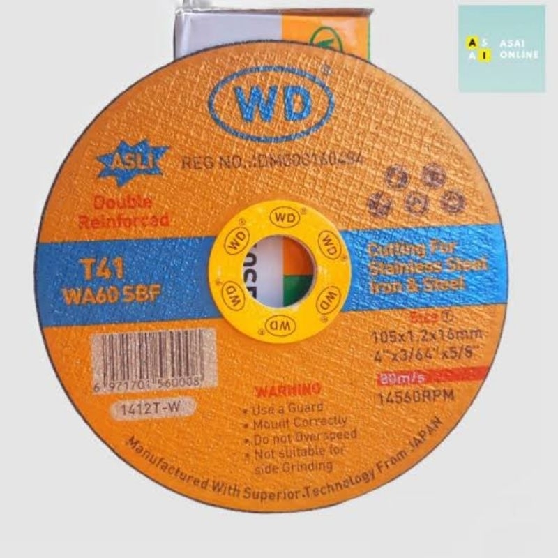 Mata gerinda wd / resibon besi wd / gerinda besi wd / batu potong WD Resibon | Mata Gerinda Potong |