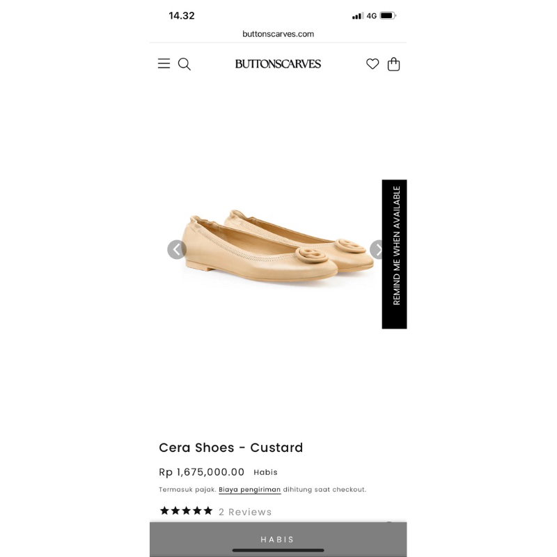 preloved buttonscarves cera shoes custard