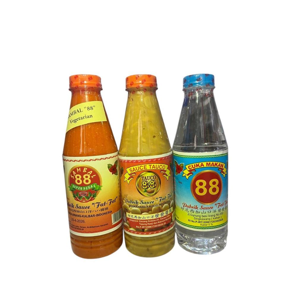 

Paket C Sambal 88 Vegetarian Tauco 88 Asam Cuka 88