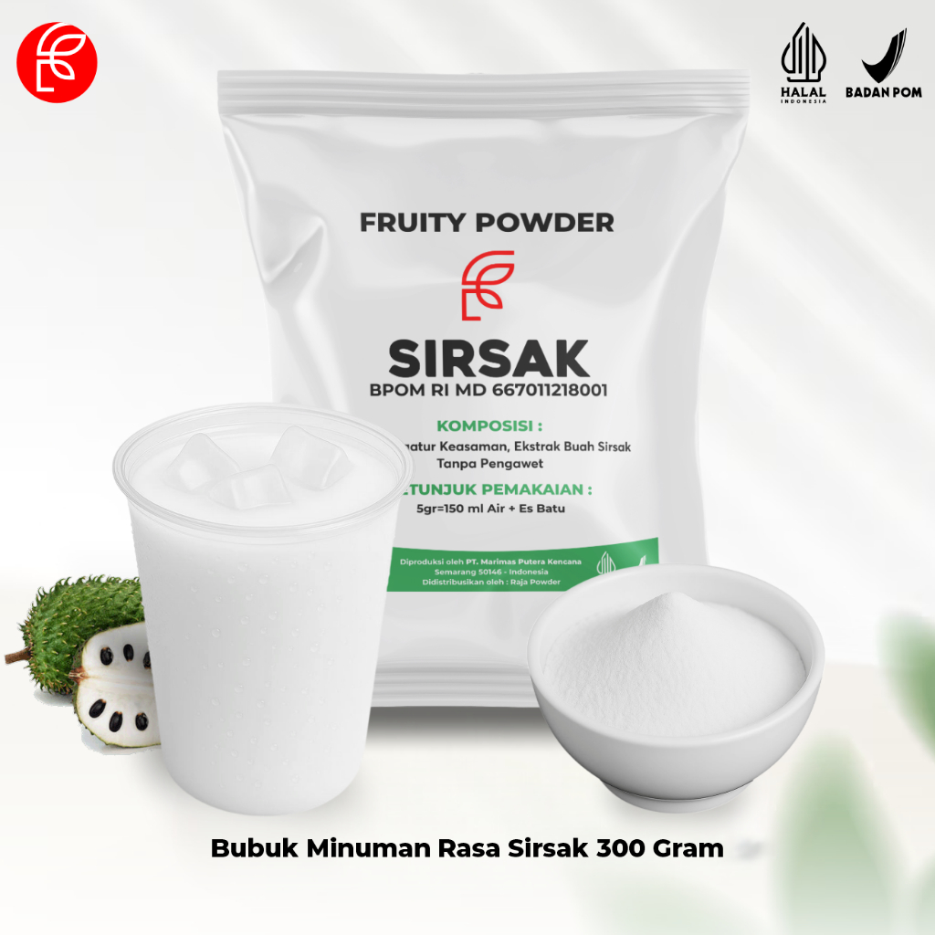 

Bubuk Minuman Varian Sirsak | Bubuk Minuman Rasa 300 Gram | Serbuk Minuman