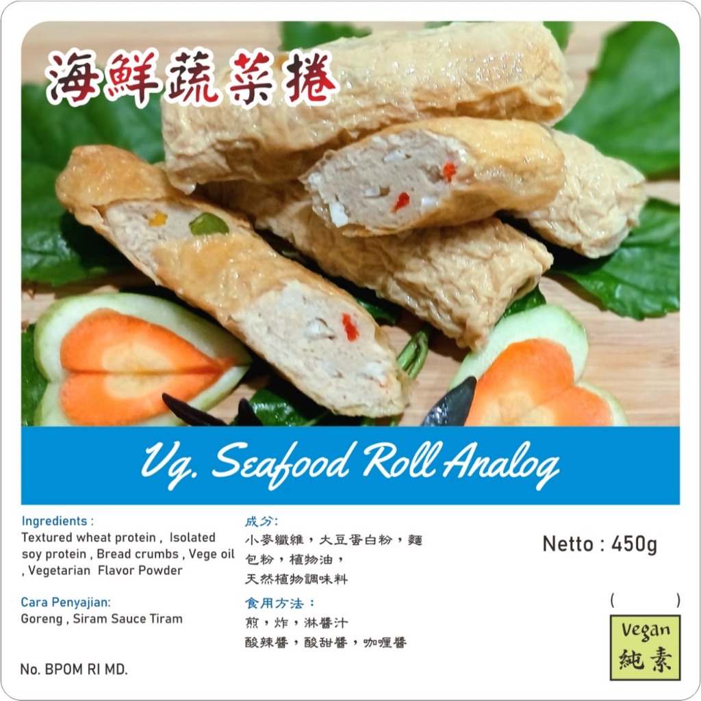 

seafood roll vegan 450gr/hekeng vegan
