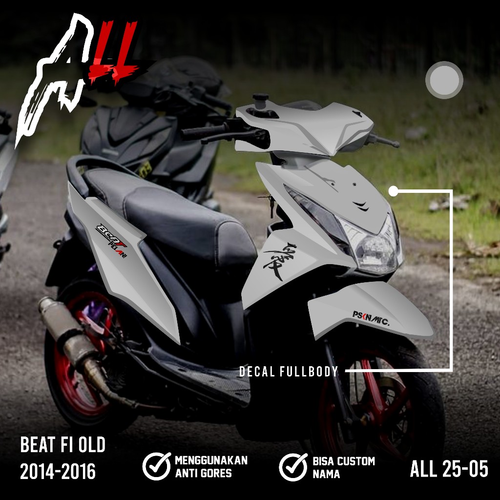 (COD) TERBARU NEW Stiker Decal Full Body Beat FI OLD 2014 2015 2016 - NEW Decal Sticker Modifikasi D