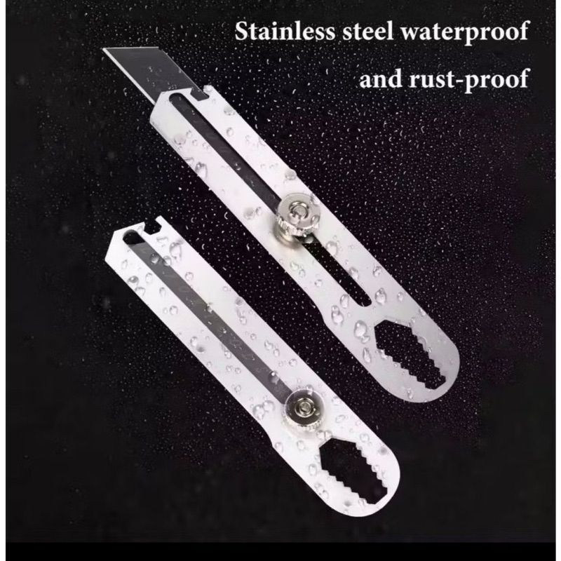 

Pisau Cutter Stainless Besi 9in1 Cutter Stainless Pemotong Kertas Tajam Anti Karat