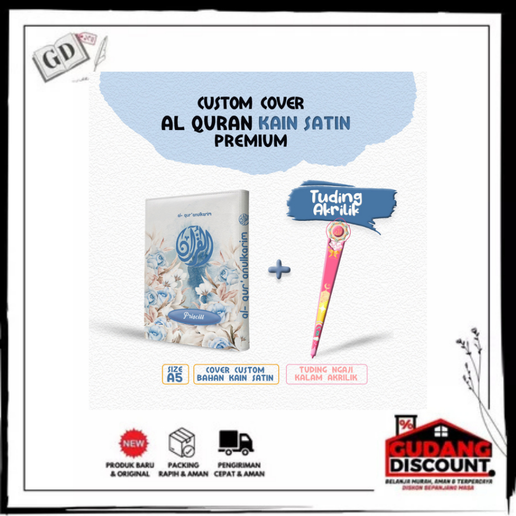 

GD / Cover Al-Quran Kosongan (tanpa Al-Quran) ukuran A5 Bahan Satin (Banyak Varian, Lebih Eksulisif Motif Biru)
