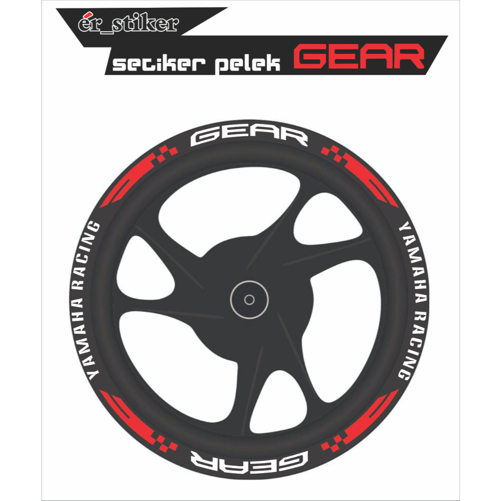 stiker pelk yamaha gear lis velg yamaha gear125