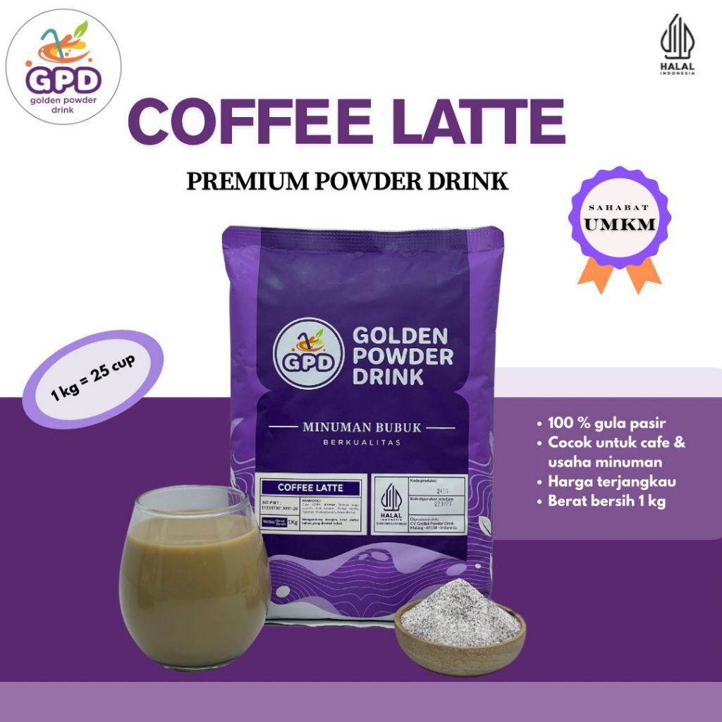 

Bubuk minuman Premium - Coffe latee 1kg - Golden powder drink