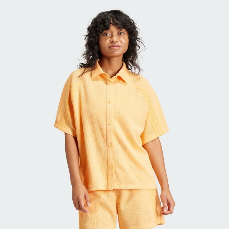 Kemeja Adidas Knitted Loose Shirt Women