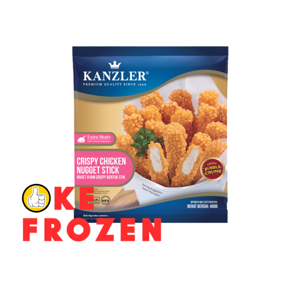

KANZLER CRISPY NUGGET STICK 450GR / NAGET AYAM STIK / FROZEN FOOD