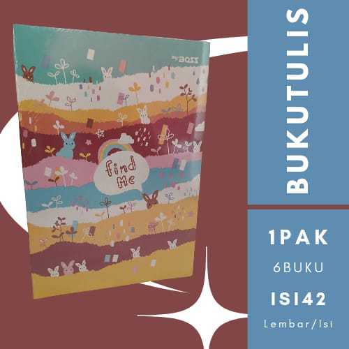 

BUKU TULIS BIGBOZZ 42 LEMBAR SIDU (SINAR DUNIA) VISION UKURAN COVER RANDOM ANIMASI -- PACK 6 BUKU