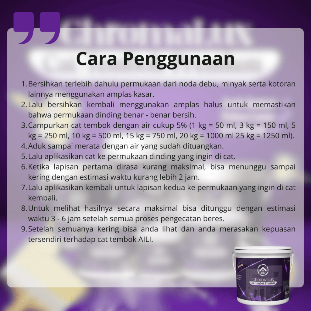 AILI Paint Cat Tembok 5KG - Interior & Eksterior