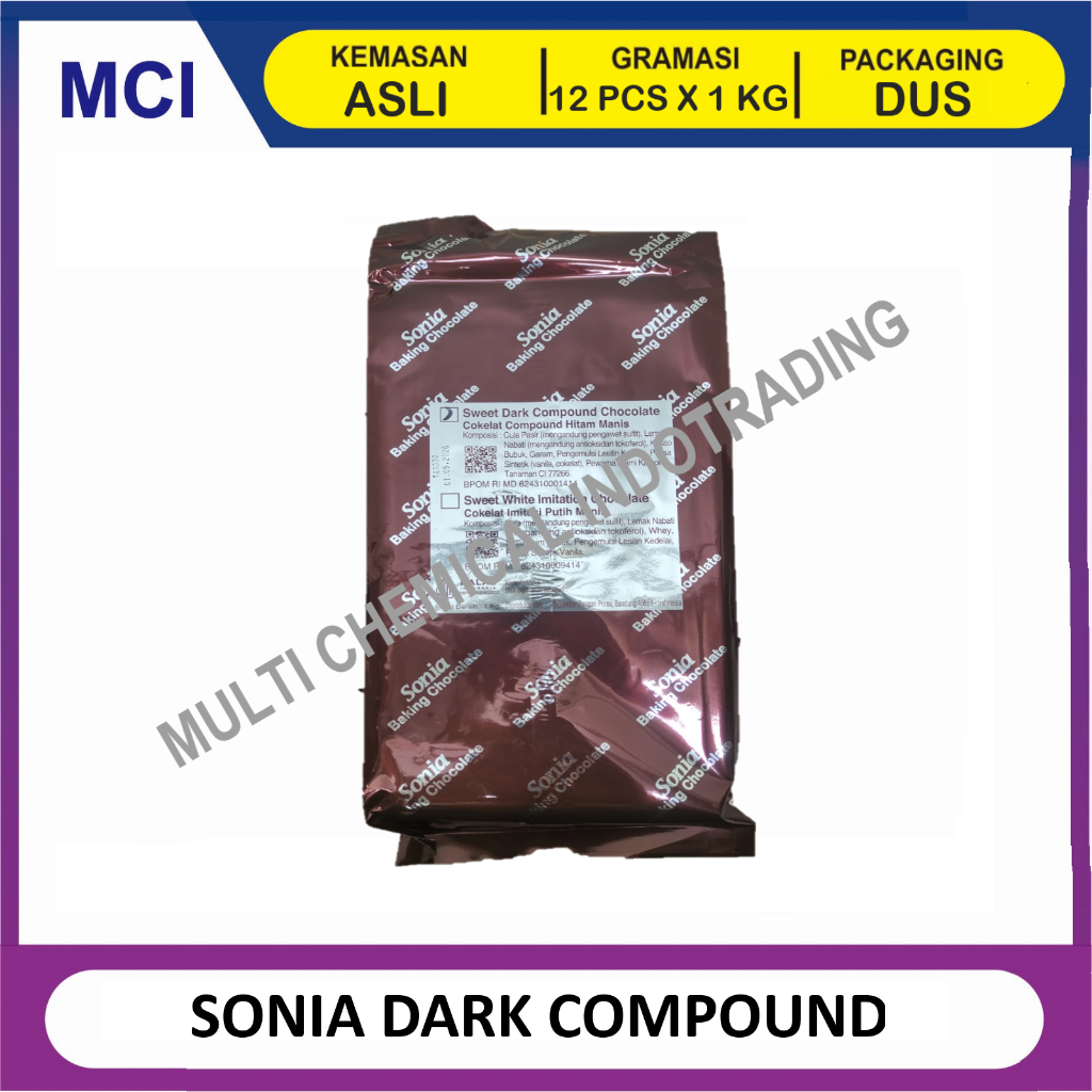 

SONIA DARK CHOCOLATE COMPOUND / COKELAT BATANG COKLAT SONIA 1 KG - 1 DUS 12 PCS