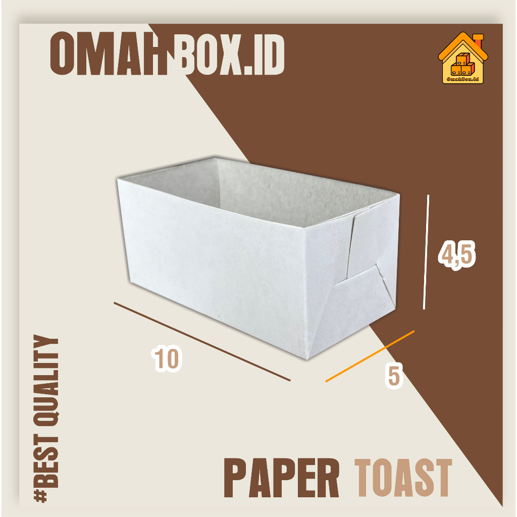 

Kemasan Roti Toast 10x5x4,5 cm | sandwich | box toast | box cake | cromboloni