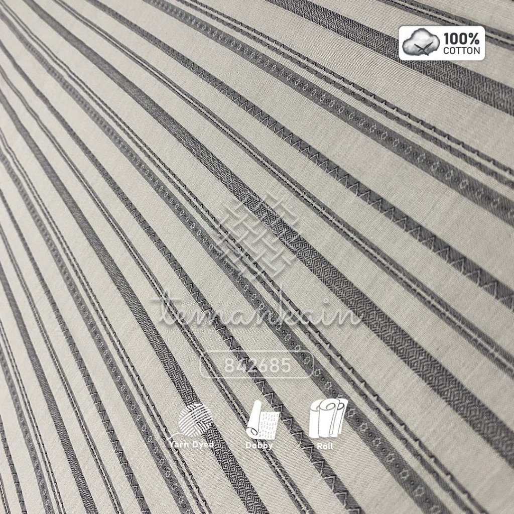 (50 CM) Kain 100% Cotton 842685 Motif Etnik full motif dobby Kain Katun Etnik Modern Bahan Baju