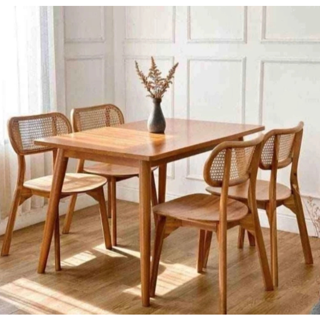 Set Meja Makan Minimalis Kayu Jati Set Meja Makan Cafe Kayu Jati Meja Makan Kayu Jati