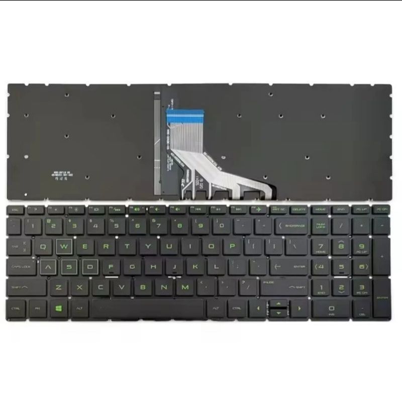 ORIGINAL Keyboard Hp Pavilion Gaming 15 15-dk0042tx 15-dk0043tx 15-dk1064TX Backlight Green
