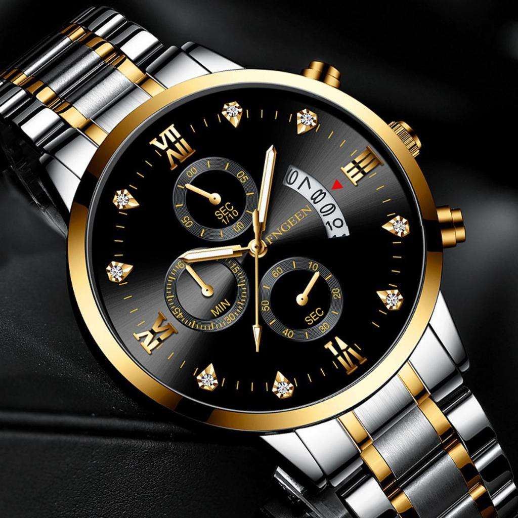 Matagos Jam Tangan Pria Original Fngeen Asli Tahan Air Diamond Dial Jubilee Kalender Luminious Stain