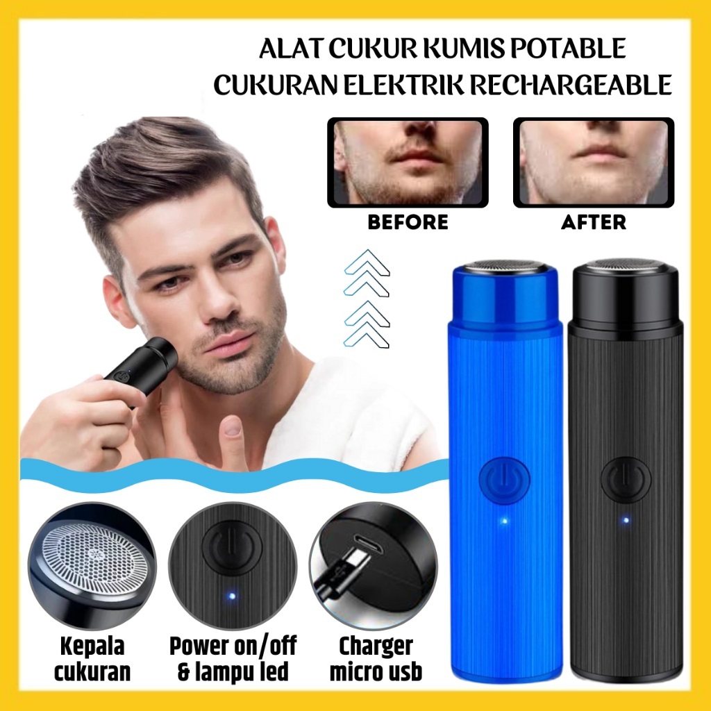 Alat Cukur Kumis Portable Cukuran Jenggot Bulu Ketiak Elektrik Shaver Mini Rechargeable Alat Penghil