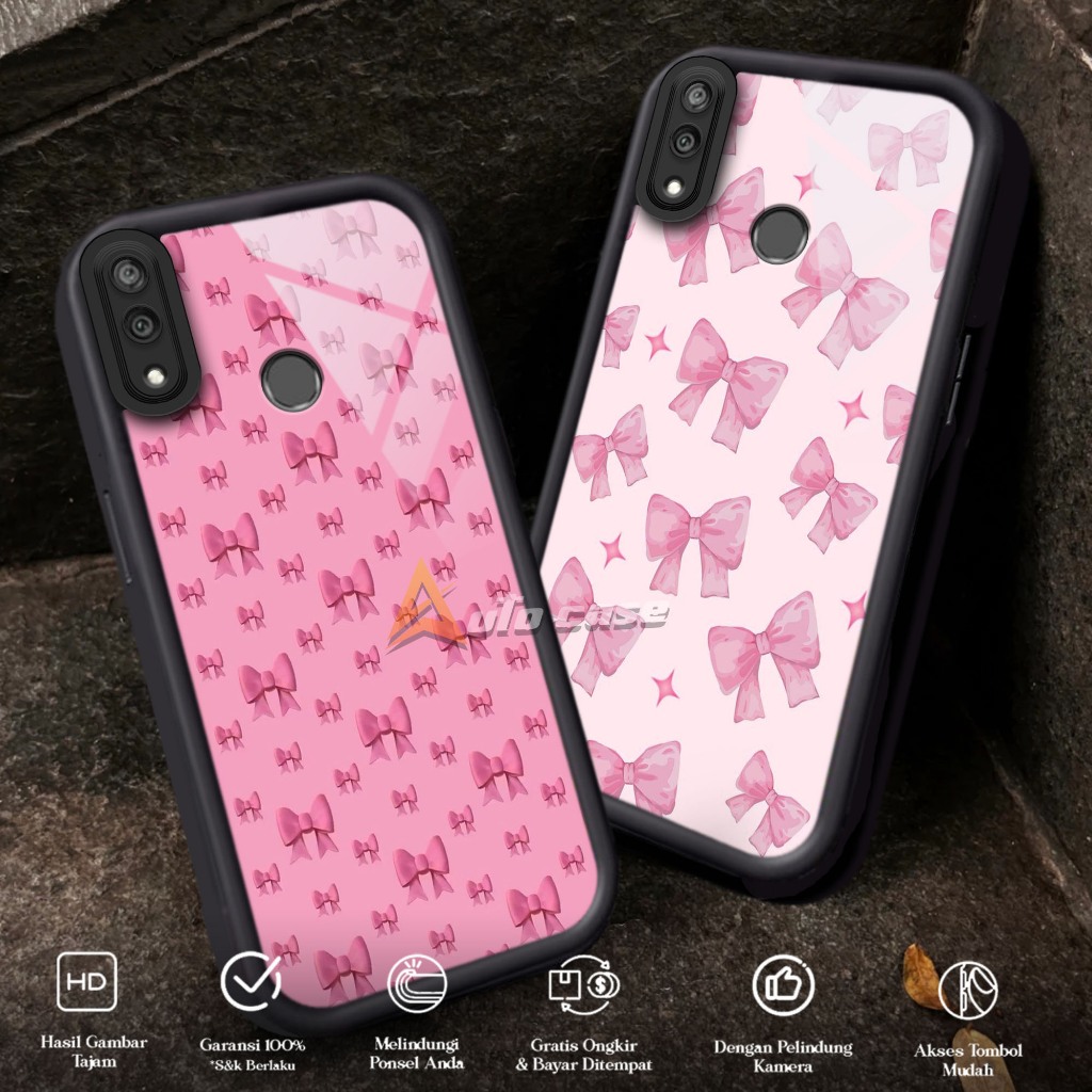 Softcase Glass kaca untuk HUAWEI Y7 2019 Y7 PRIME 2019 PITA Casing Handphone Case Hp Procamera