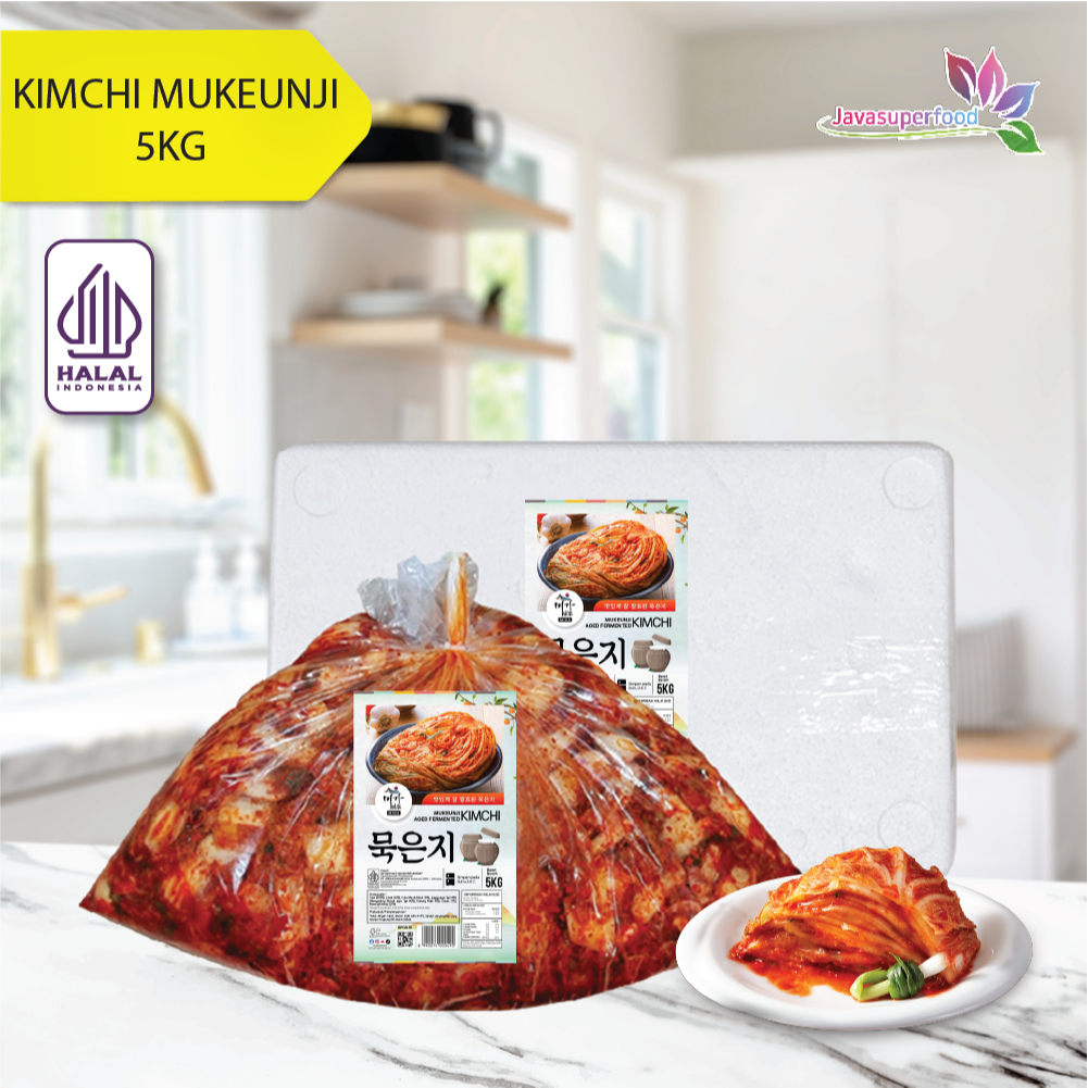 

MUKEUNJI KIMCHI Sawi Fresh / Kimchi Halal / Kimchi Korea 5KG - Makanan Korea