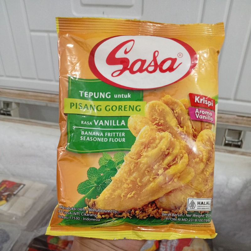 

Sasa tepung bumbu pisang goreng vanilla uk 210gr